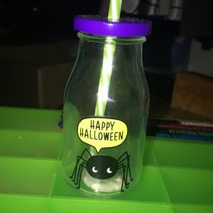 Cute Halloween Milk Glass Bottle